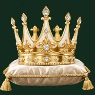Gold crown on cushion — Wild Dice