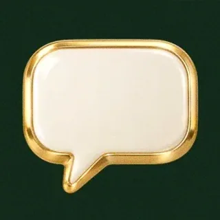 Gold speech bubble — Wild Dice