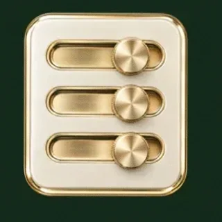 Three-knob control panel — Wild Dice
