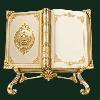 Ornate open book — Wild Dice